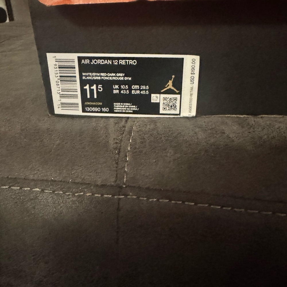 Jordan 12 Retro White and Gray Sneakers